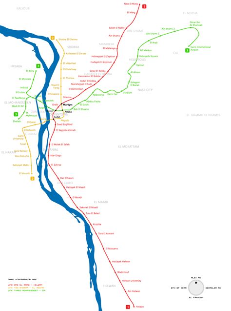 Mapa Del Metro De El Cairo