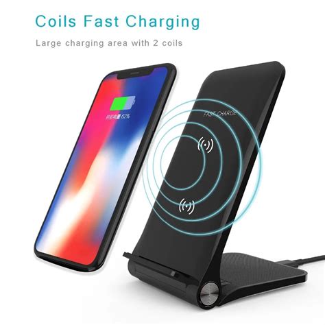 Fast Wireless Charger 10w 2 Coil Qi Extra Fast Wireless Charging Pad