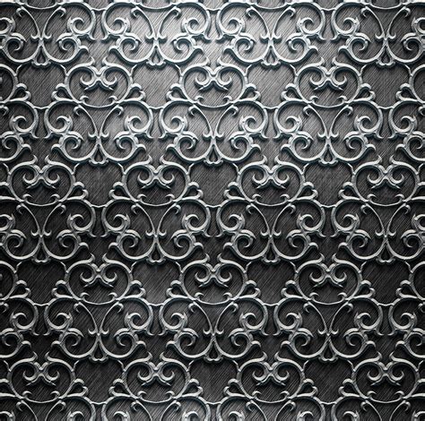 1366x768px Free Download Hd Wallpaper Grey Metal Ornate Pattern