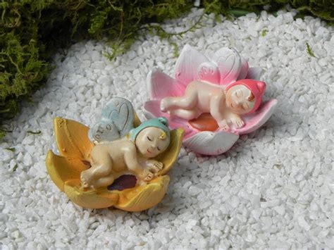 Miniature Sleeping Fairy Baby Fairy Garden Accessories Etsy