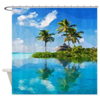 Tropical Island Paradise Polygon Shower Curtain | Tropical islands paradise, Tropical islands ...