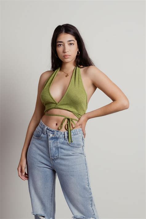 Fixtures for august and september have been uploaded to the website. Chloe Knit Halter Wrap Crop Top in Green in 2021 | Wrap ...