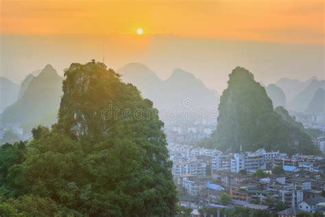 Landscape Guilin Li River Karst Mountains Located Near Yangshuo County