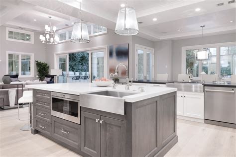 Kitchen, designer kitchen, white kitchen, wood ceilings, apron kitchen sinks, kitchen lighting ...
