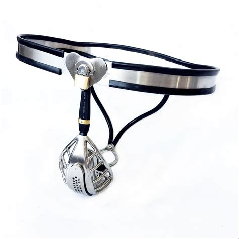 Stainless Steel Male Chastity Belt Cock Cage Scrotum Bondage Male