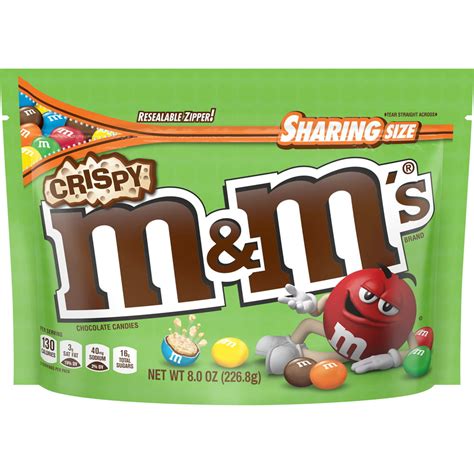 Mandms Crispy Chocolate Candy Sharing Size 8 Oz Bag