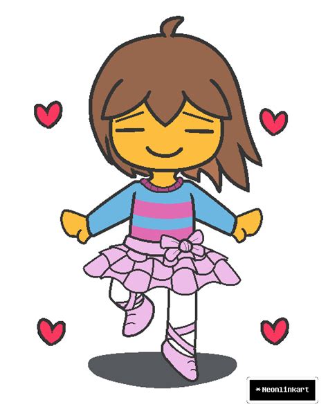 Undertale Frisk And Her Tutu Animated By Purple Neon On Deviantart