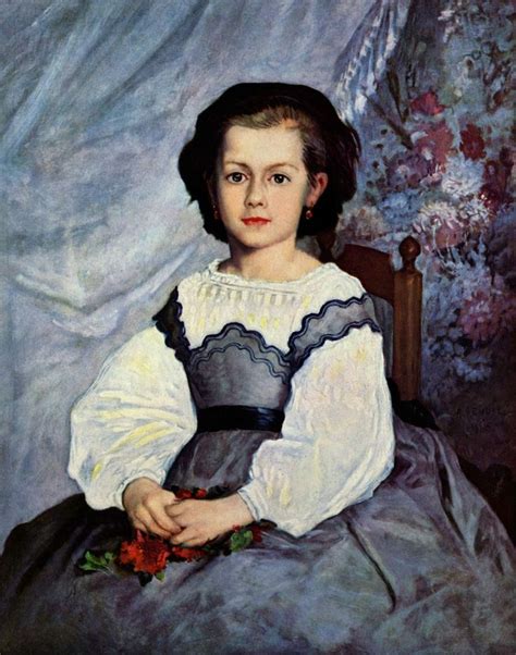 Portrait Of Mademoiselle Romaine Lancaux Painting Pierre Auguste