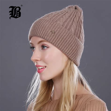 Flb Brand 2017 Women Knitted Wool Cotton Autumn Winter Hats Elastic