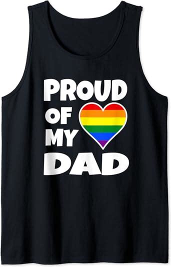 Proud Of My Dad Gay LGBT Cool Tank Top Amazon Co Uk Fashion