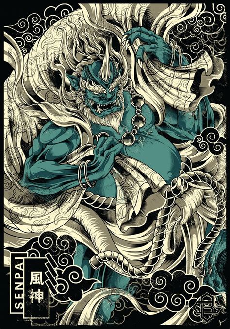 Fujin God Of The Wind On Behance Japanese Tattoo Art Japan Tattoo