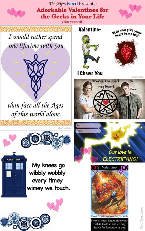 Printable Geeky Valentines Day Cards Printable