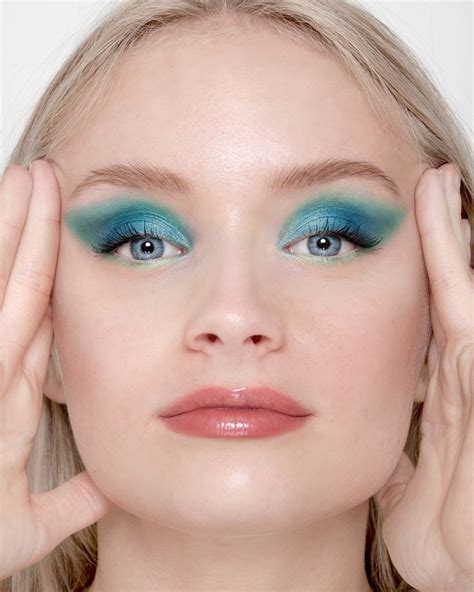 Colorful Makeup Look In Blue And Green On Blue Eyes Beauty Photography By Viola Mooshammer