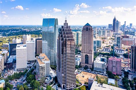 Aerial View Downtown Atlanta Skyline Stock Photo Download Image Now