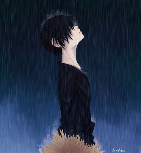 Anime Boy In Rain Rain Sad Anime Wallpapers Top Free Rain Sad Anime