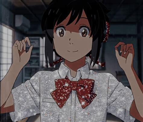 Mitsuha Miyamizu Glitter Icons Your Name Anime Anime Kimi No Na Wa