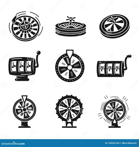 Roulette Icons Set Simple Style Stock Vector Illustration Of Icons