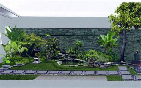 Desain taman rumah kolam minimalis desain tebing relif design via rumput.tukangtaman.web.id. 65 Desain Taman Depan Rumah Mungil Minimalis ...