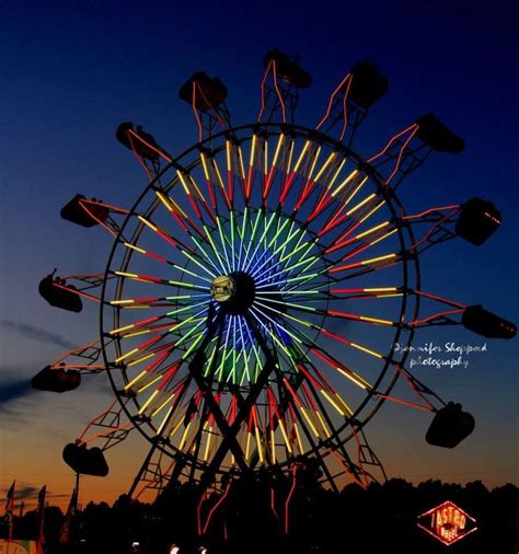 Ferris Wheel At Night Amusement Park Rides Carnival Rides Ferris Wheel