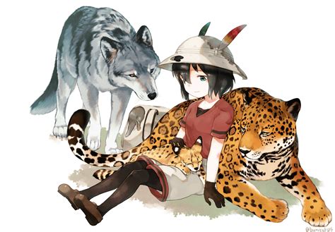 Serval Kaban Grey Wolf Jaguar And Small Clawed Otter Kemono Friends Drawn By Seto