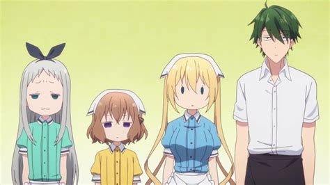 Three Anime Characters Standing Next To Each Other