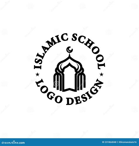 Islamic School Logo Design Template Stock Vector Illustration Of