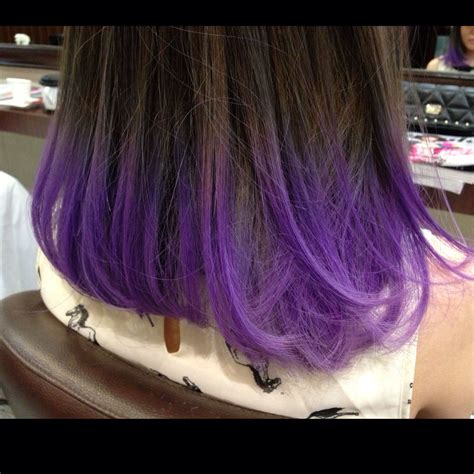 Purple Dip Dye Long Hair Styles Purple Dip Dye Hair Styles
