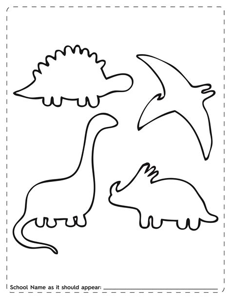 Dinosaur Cut Outs Printable