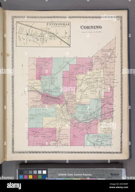 Centerville Village Corning Township Cartographic Atlases Maps 1873