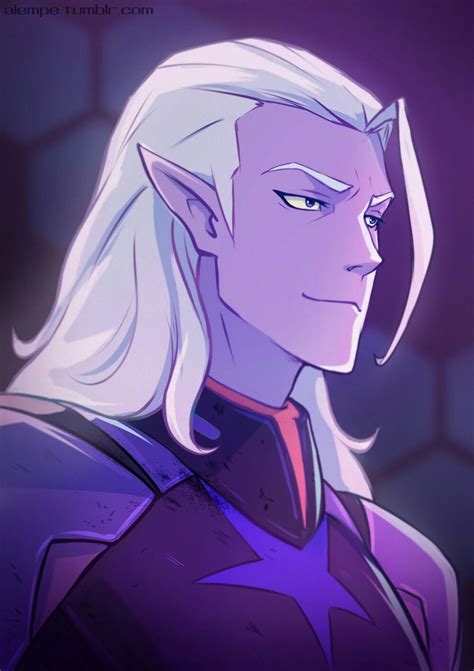 An Animated Character With White Hair And Blue Eyes Wearing A Purple Outfit In Front Of A Dark