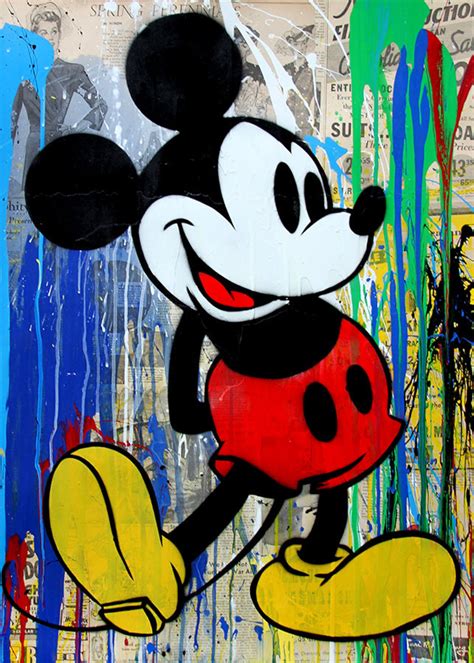 Banksy Mickey Mouse 2 83x117and165x117 Lienzo Imprimir Etsy