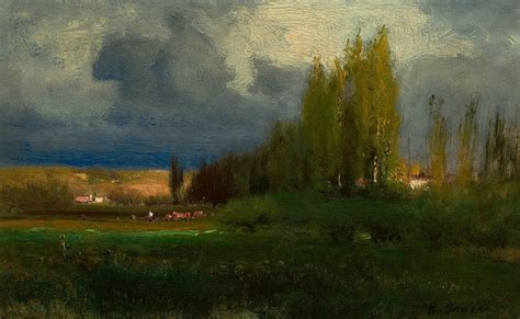 Landscape Study Painting By George Inness Fine Art America