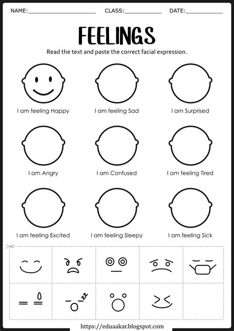 Feelings And Emotions Worksheets For Kids