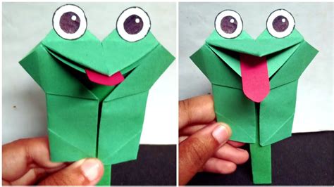 Puppet Frog 3d Frog Origami Frog Easy Craft Paper Craft Craft