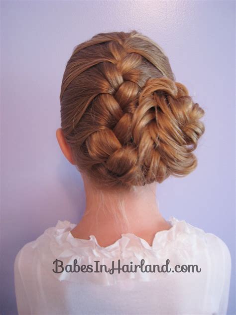 French Braid And Fishbone Bun From 7 Babes In