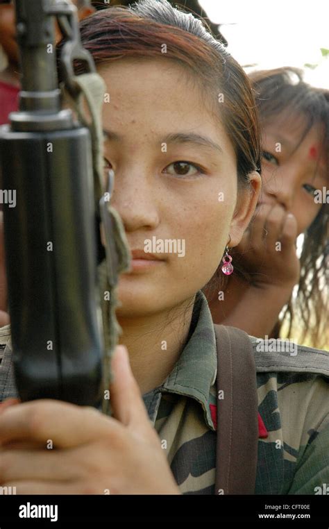 Nov 29 2006 Sarlahi Nepal A Village Girl Watches The Female