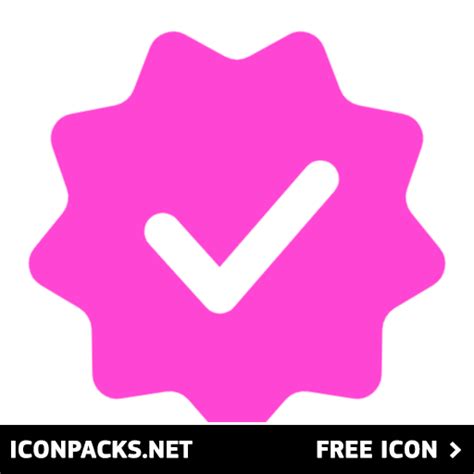 Free Pink Verified Sign And Tick Svg Png Icon Symbol Download Image