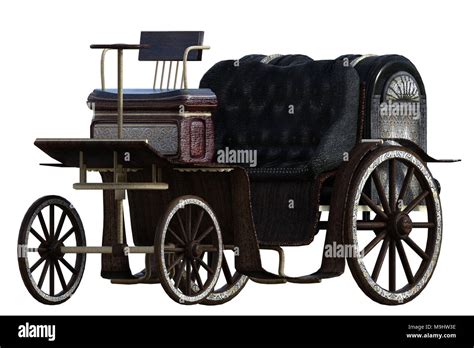 Old Vintage Carriage Isolated On White 3d Render Stock Photo Alamy