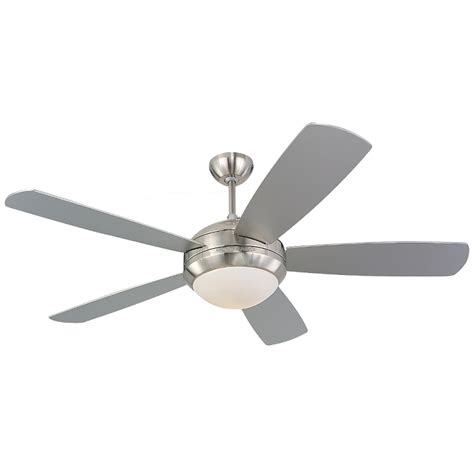 All monte carlo ceiling fans provide aesthetic appeal combined with high performance and energy efficiency. Monte Carlo One Light Steel Ceiling Fan Brushed Steel ...