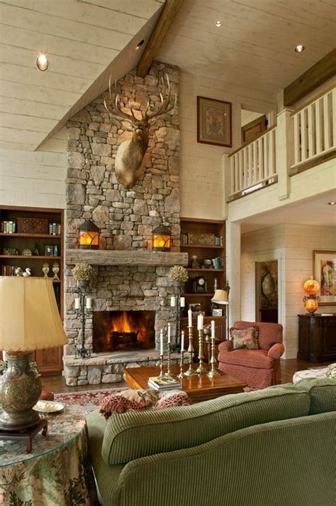 35 Amazing Rustic Fireplace Design Ideas Match With Farmhouse Style