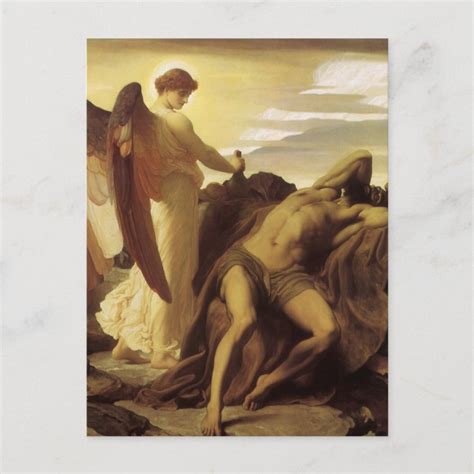 Elijah In Wilderness By Lord Frederic Leighton Postcard Zazzle