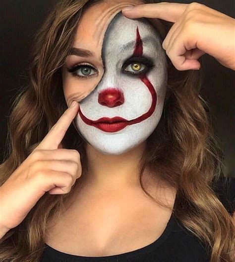 Trendy Clown Makeup Idea For Halloween Cool Halloween Makeup Halloween Makeup Diy