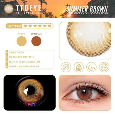 REAL x TTDeye Summer Brown Colored Contact Lenses in 2020 | Contact lenses colored, Colored ...