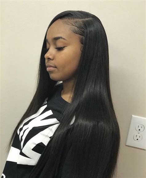 Pin by kaylapt on bundles | Straight hairstyles, Virgin brazilian straight hair, Straight weave ...