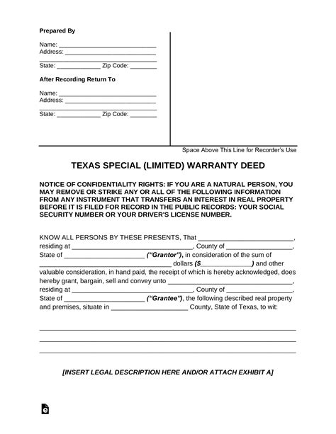 Printable Warranty Deed Forms - Printable Forms Free Online