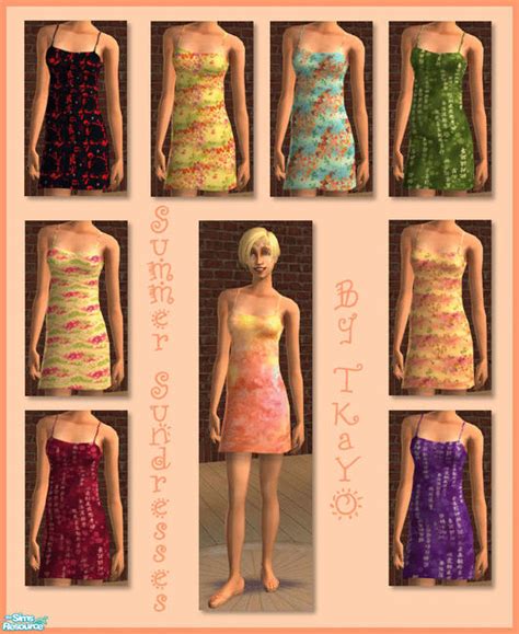 The Sims Resource Summer Sundresses By Tkayo