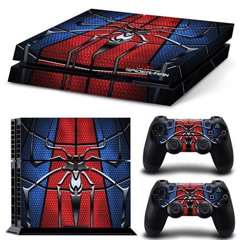Ps4 Playstation 4 Console Skin Decal Sticker Spiderman Hero Custom