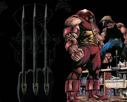 Wolverine Juggernaut Comics Vs Marvel Parede Papel