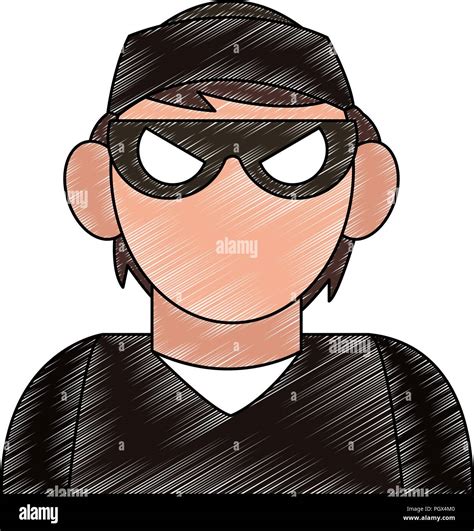 Perfil De Avatar Ladrón Garabato Imagen Vector De Stock Alamy