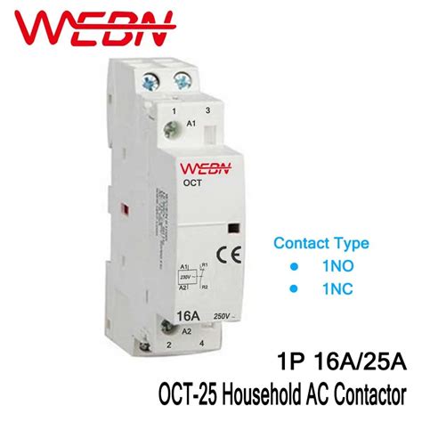 Oct Series 1p 16a25a Ac Household Contactor 230v 5060hz Contact 1nc